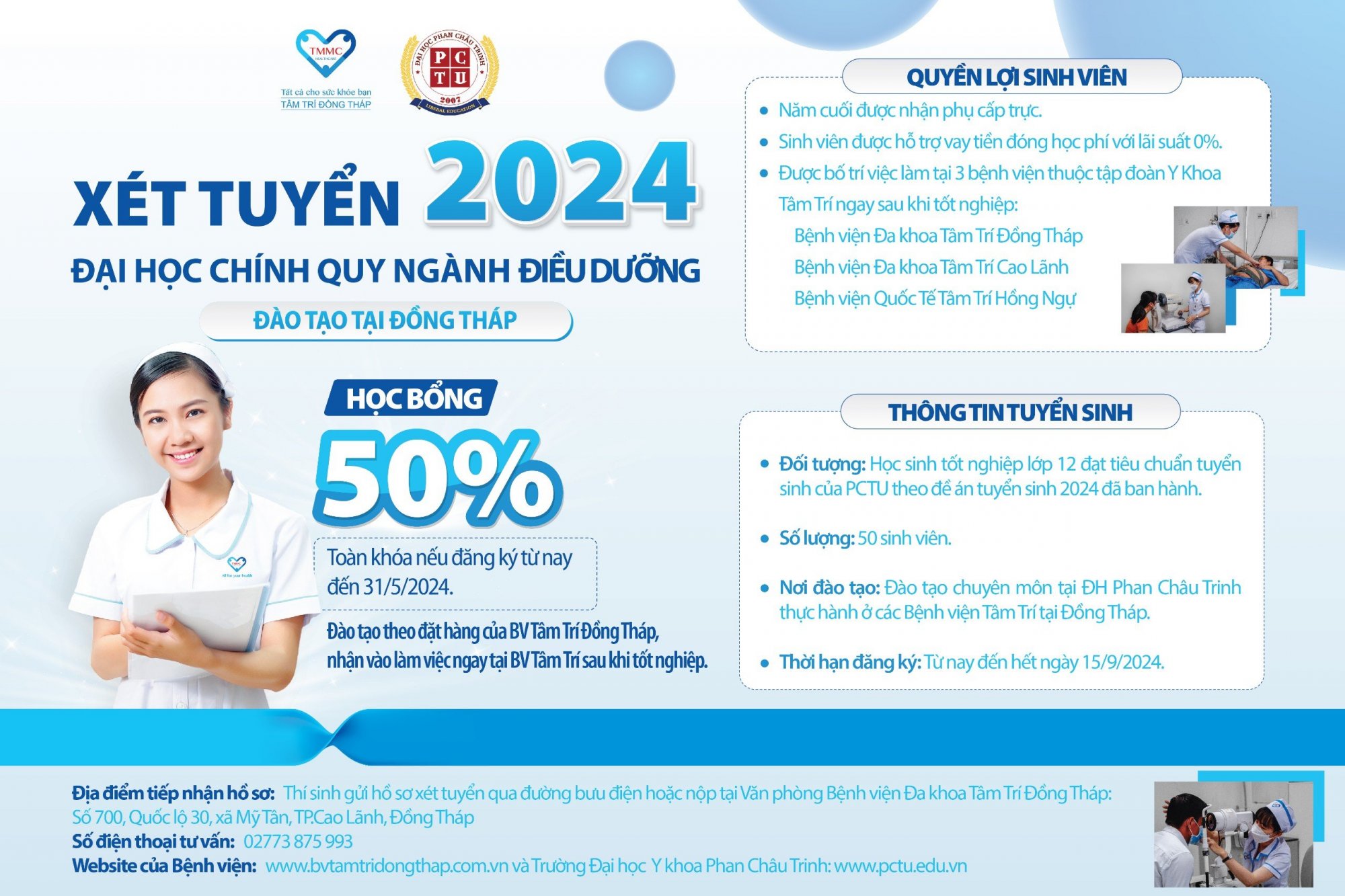 Tuyển sinh Đại học chính quy ngành Điều dưỡng năm 2024