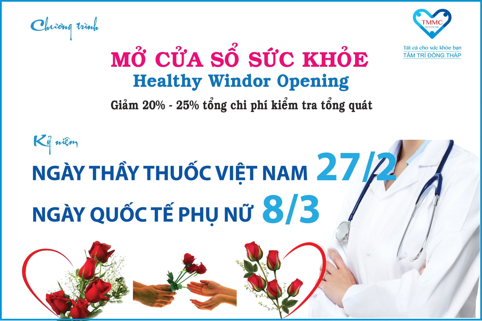 Chương trình MỞ CỬA SỔ SỨC KHỎE - Healthy Windor Opening, Kỷ niệm ngày Thầy Thuốc Việt Nam 27/2 và Quốc tế Phụ nữ 8/3