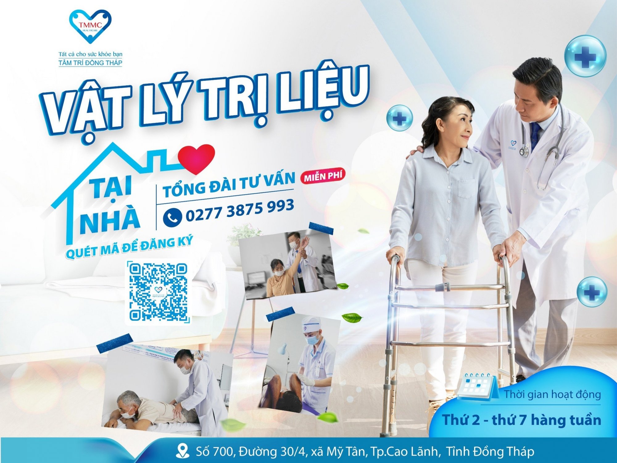 BV Tâm Trí Đồng Tháp triển khai dịch vụ Vật lý trị liệu tại nhà