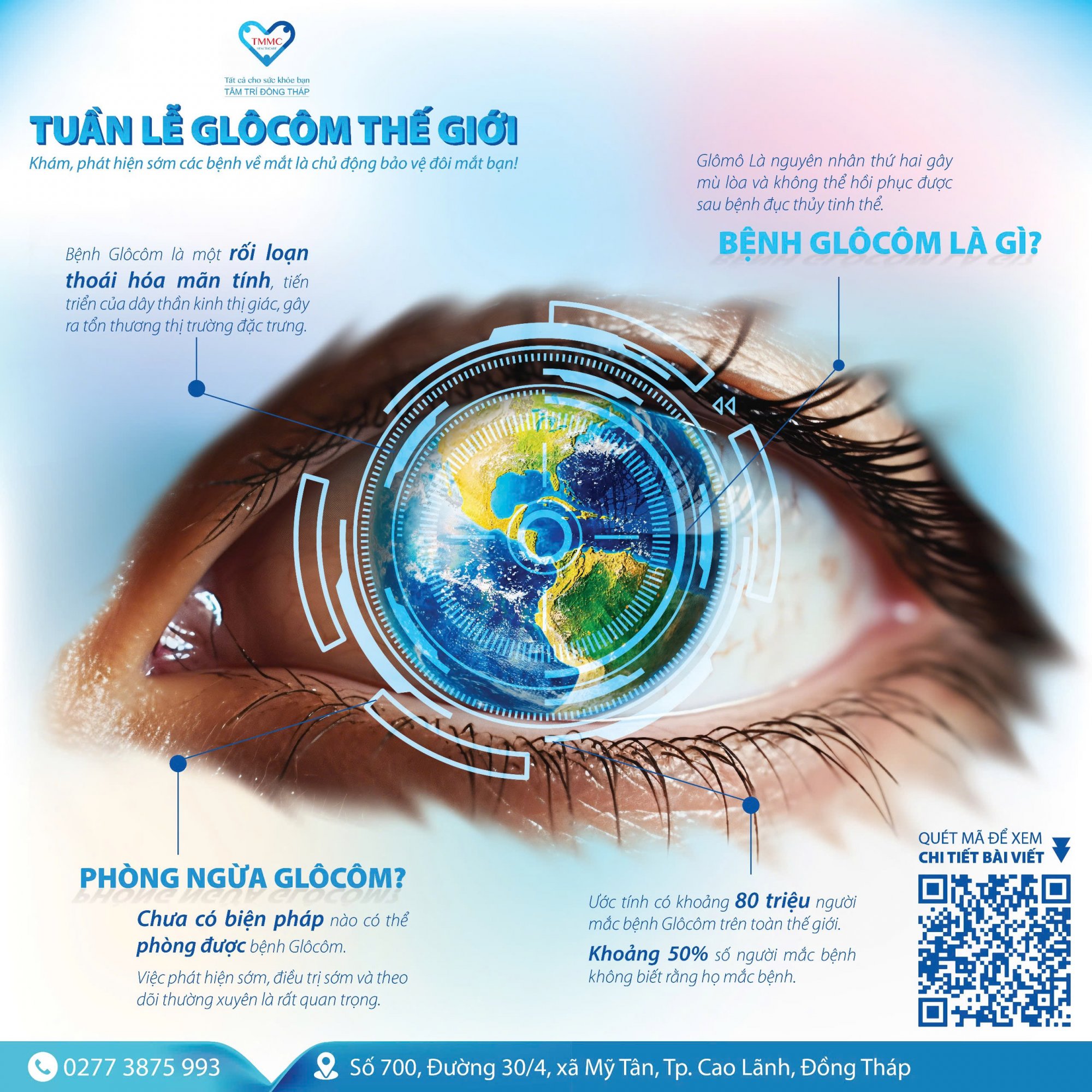 Hưởng ứng Tuần lễ Glôcôm Thế giới năm 2025 với chủ đề “Đoàn kết để Thế giới hết bệnh glôcôm”  