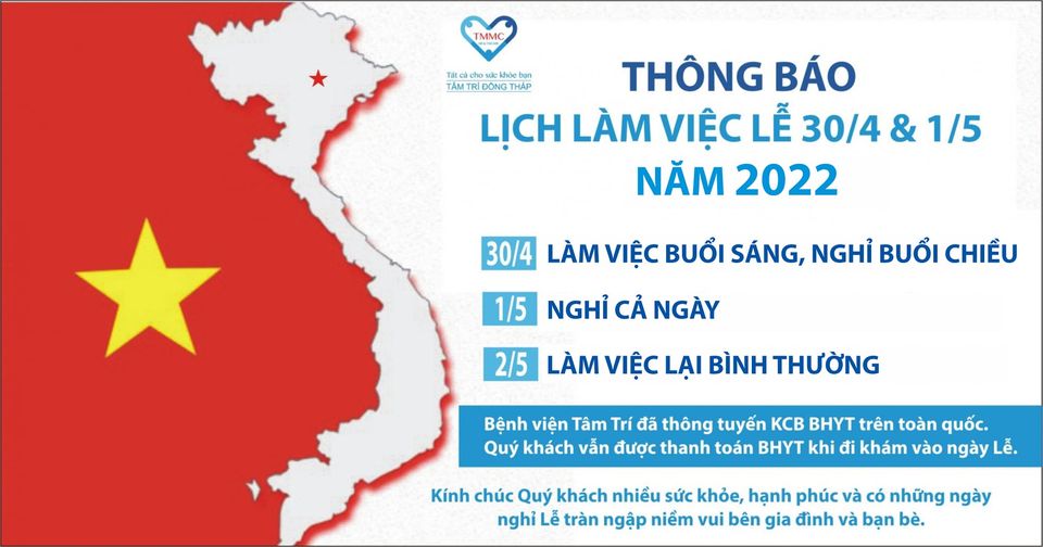 THÔNG BÁO NGHỈ LỄ 30/4 VÀ 1/5