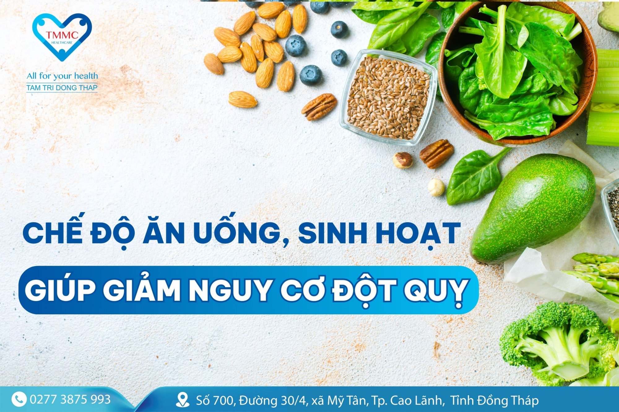 Chế độ ăn uống, sinh hoạt giúp giảm nguy cơ đột quỵ