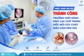 Phẫu thuật nội soi thành công trường hợp răng mọc lạc chỗ trong hốc mũi gây chảy máu cam kéo dài