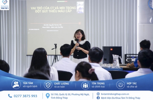 BVĐK Tâm Trí Đồng Tháp tổ chức chương trình đào tạo y khoa liên tục về vai trò của CT và MRI trong đột quỵ thiếu máu não cấp