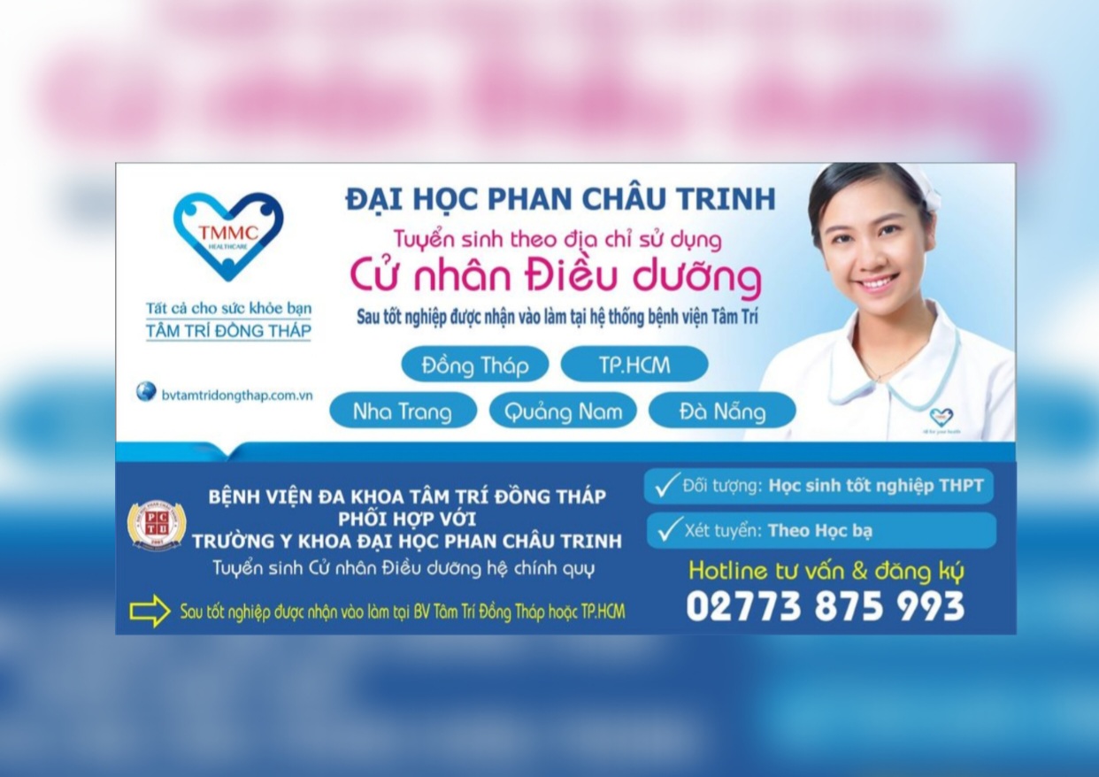 Trường ĐH Phan Châu Trinh tuyển sinh theo yêu cầu Cử nhân điều dưỡng làm việc Tại BV Tâm Trí Đồng Tháp