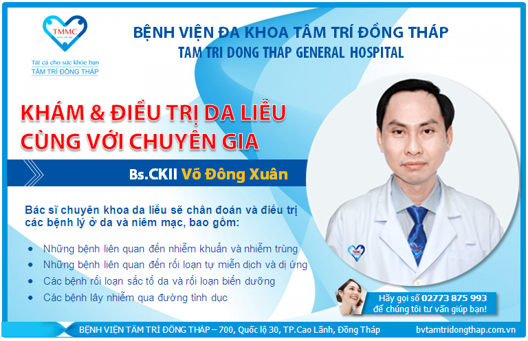 Khám và điều trị bệnh da liễu cùng với chuyên gia