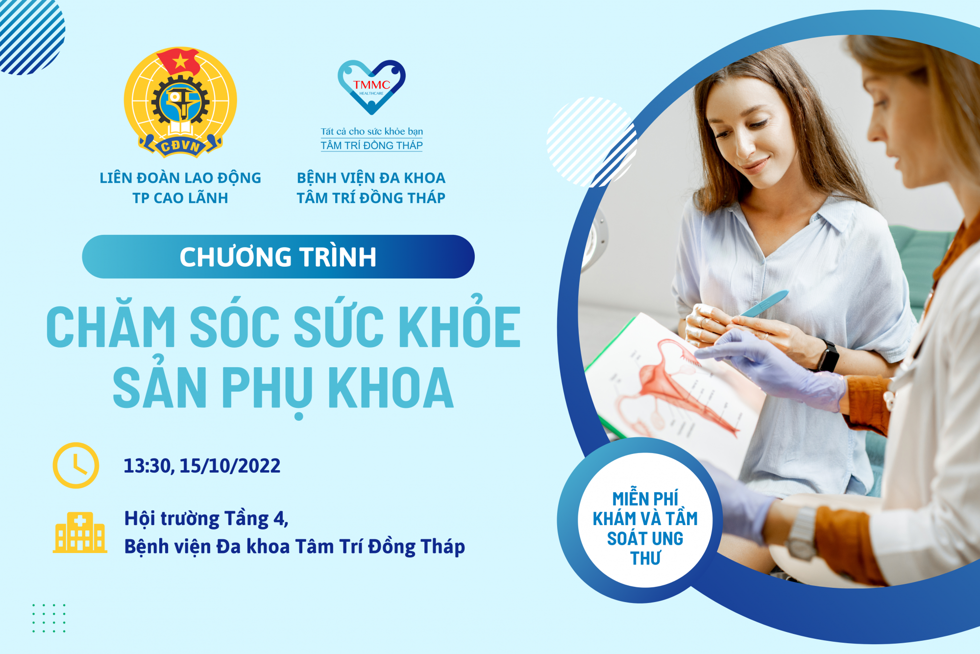 Chương trình tư vấn “Chăm sóc sức khỏe sản phụ khoa” cho nữ công đoàn viên