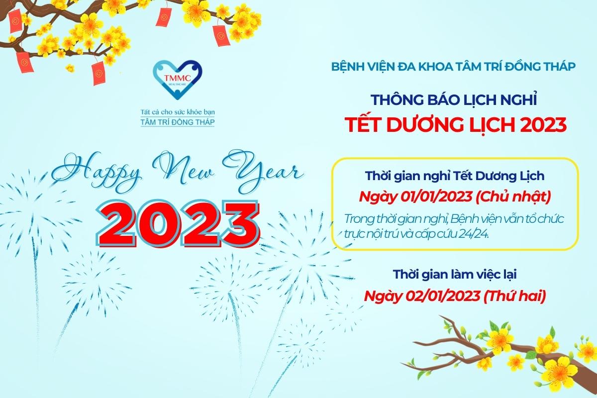 Thông báo lịch nghỉ Tết Dương Lịch năm 2023