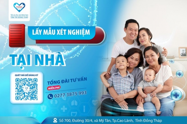 BV Tâm Trí Đồng Tháp triển khai dịch vụ lấy mẫu xét nghiệm tại nhà