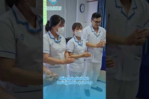 Tập huấn vệ sinh tay tại BVĐK Tâm Trí Đồng Tháp năm 2025