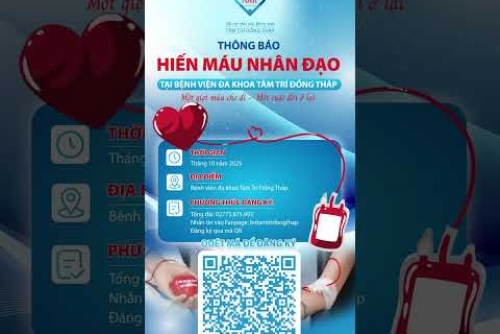 BVĐK Tâm Trí Đồng Tháp tổ chức hiến máu nhân đạo